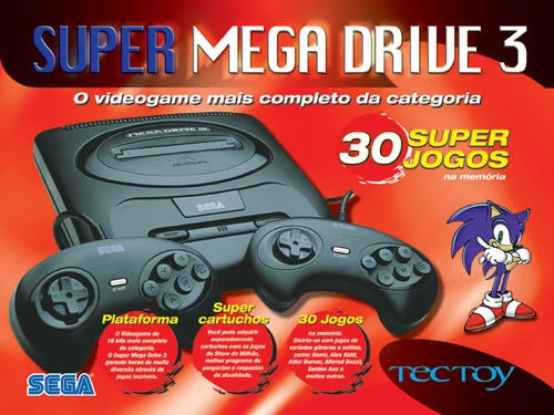  Tec Toy Super Mega Drive 3 30 Super Games Bundle