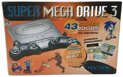 Tec Toy Super Mega Drive 3 43 Super Games Bundle