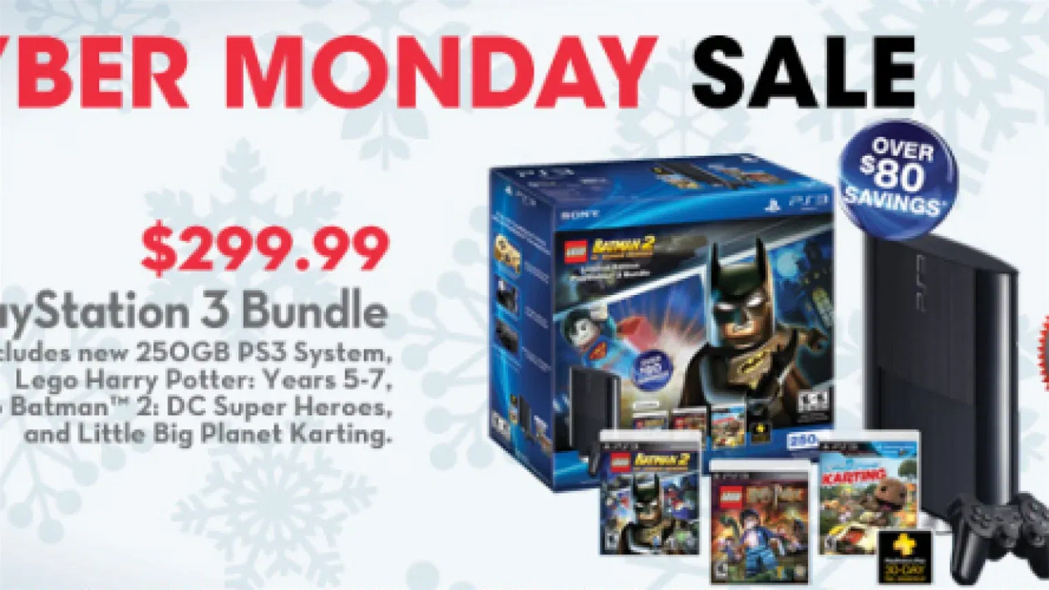  Sony PlayStation 3 Super Slim Cyber Monday 2012 Bundle