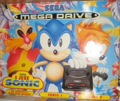 Sega Mega Drive II Sonic 1 & 2 + Dr Robotnik's Mean Bean Machine Bundle