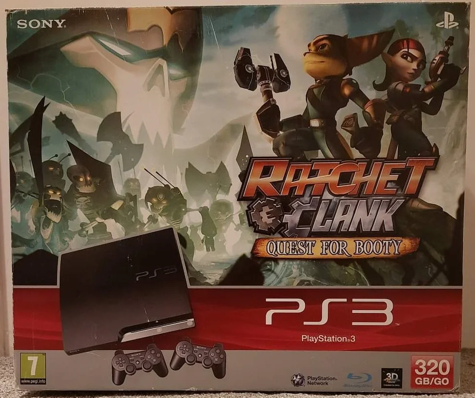  Sony PlayStation 3 Slim Ratchet &amp; Clank Quest for Booty Bundle