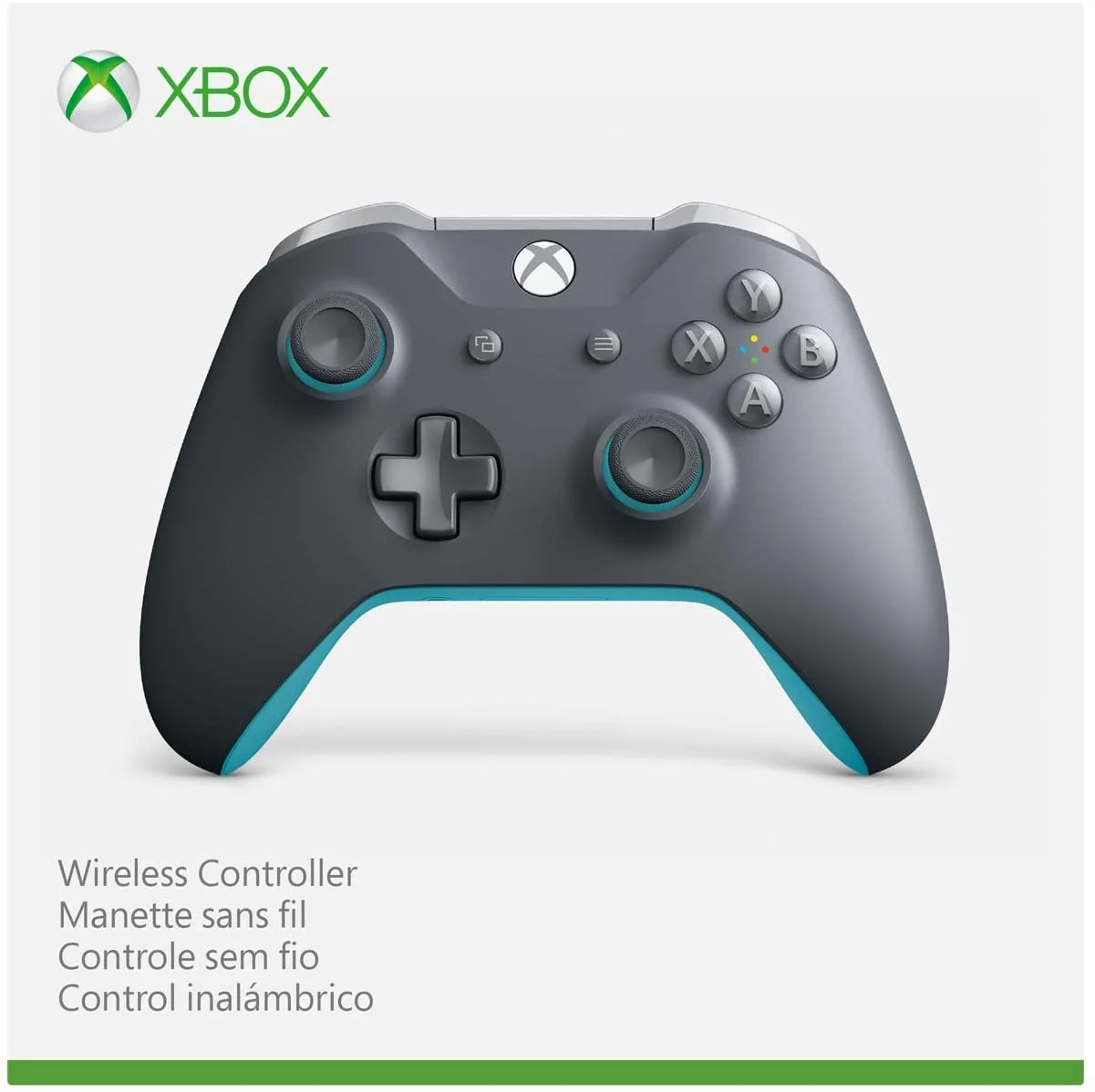  Microsoft Xbox One S Grey and Blue Controller [AM]