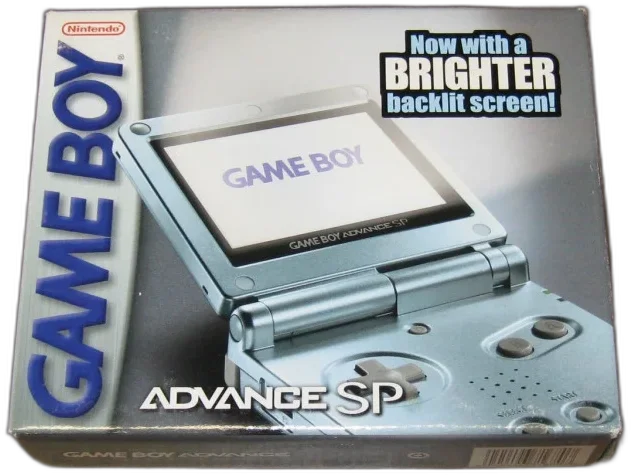  Nintendo Game Boy Advance SP Pearl Blue Console [NA]