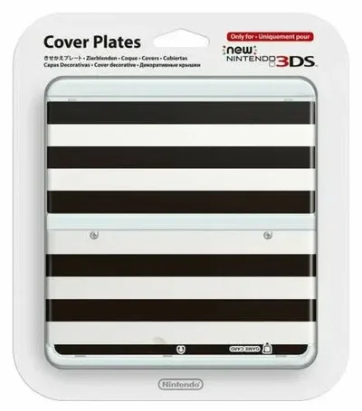 New Nintendo 3DS Black & White Stripes Faceplate