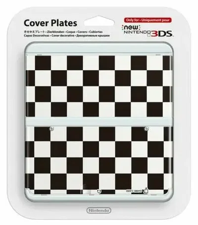 New Nintendo 3DS Black & White Squares Faceplate