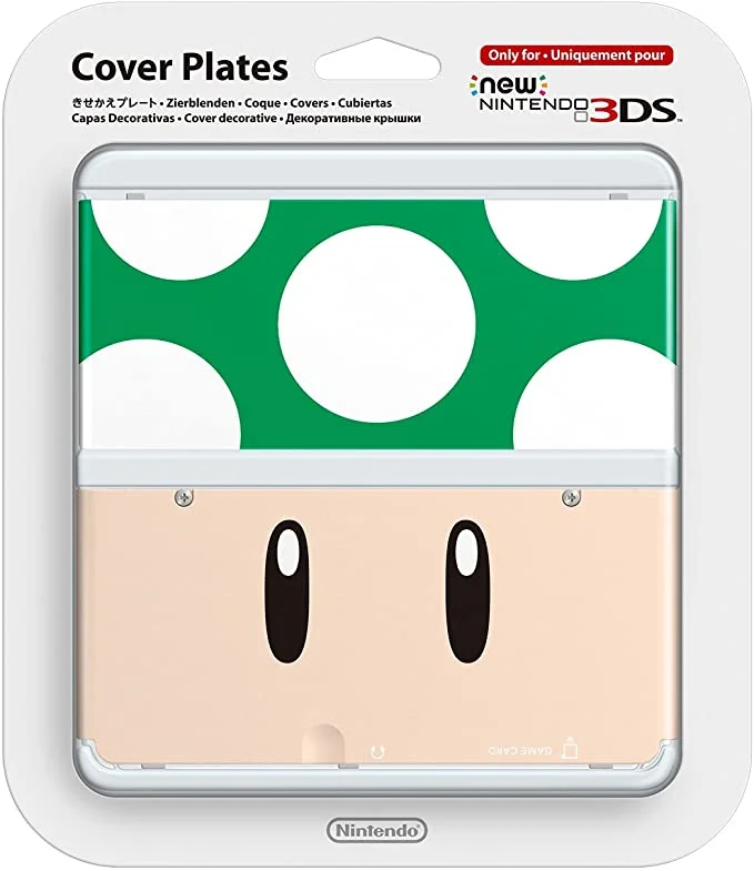  New Nintendo 3DS Green Mushroom Faceplate