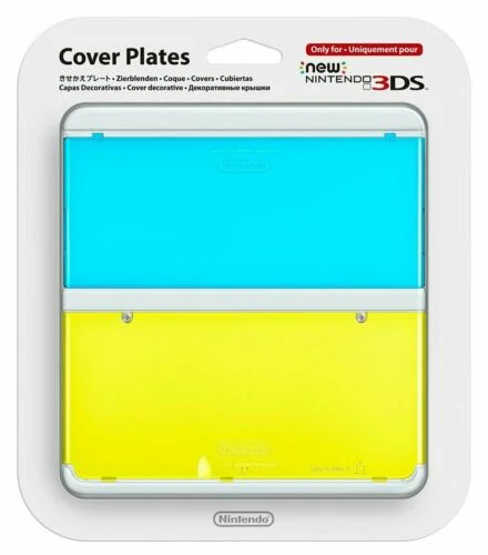  New Nintendo 3DS Clear Blue &amp; Yellow Faceplate