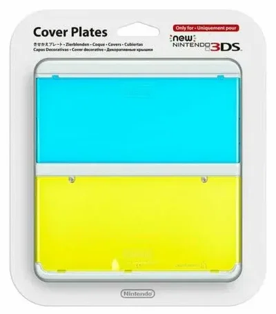 New Nintendo 3DS Clear Blue & Yellow Faceplate