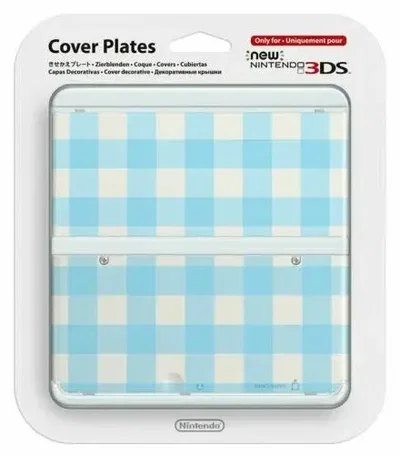 New Nintendo 3DS Blue & White Quilt Faceplate