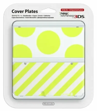 New Nintendo 3DS Lime Circles Faceplate