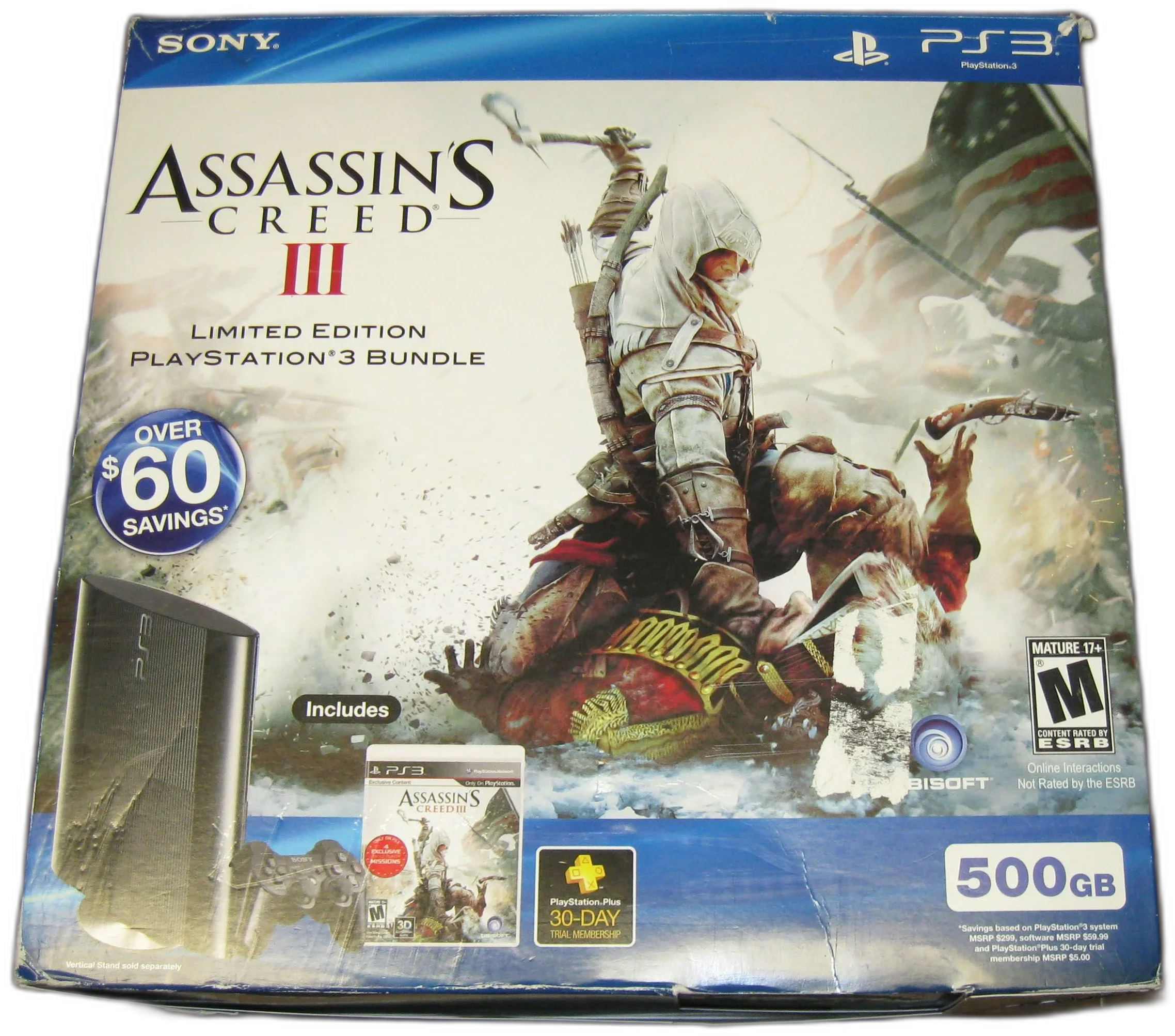  Sony PlayStation 3 Super Slim Assassin&#039;s Creed 3 Bundle
