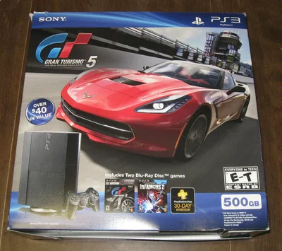 Sony PlayStation 3 Super Slim Gran Turismo 5 + Infamous 2 Bundle