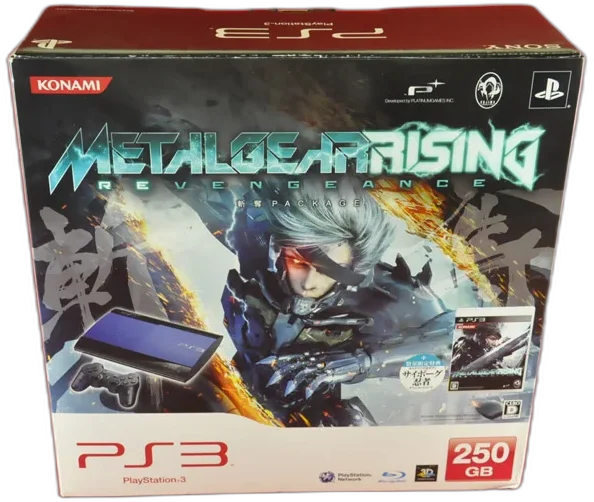  Sony PlayStation 3 Super Slim Blue Metal Gear Rising Console
