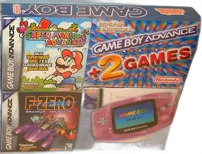 Nintendo Game Boy Advance + 2 Games Fuchsia Bundle [BR]