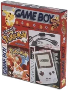 Nintendo Game Boy Pocket Pokémon Red Silver Bundle [BR]