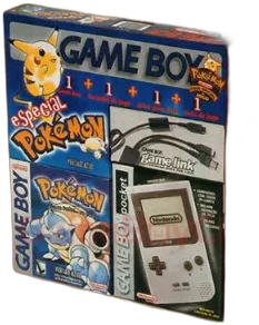  Nintendo Game Boy Pocket Pokémon Blue Silver Bundle [BR]