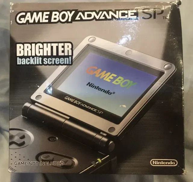  Nintendo Game Boy Advance SP Graphite Black Console [ASI]