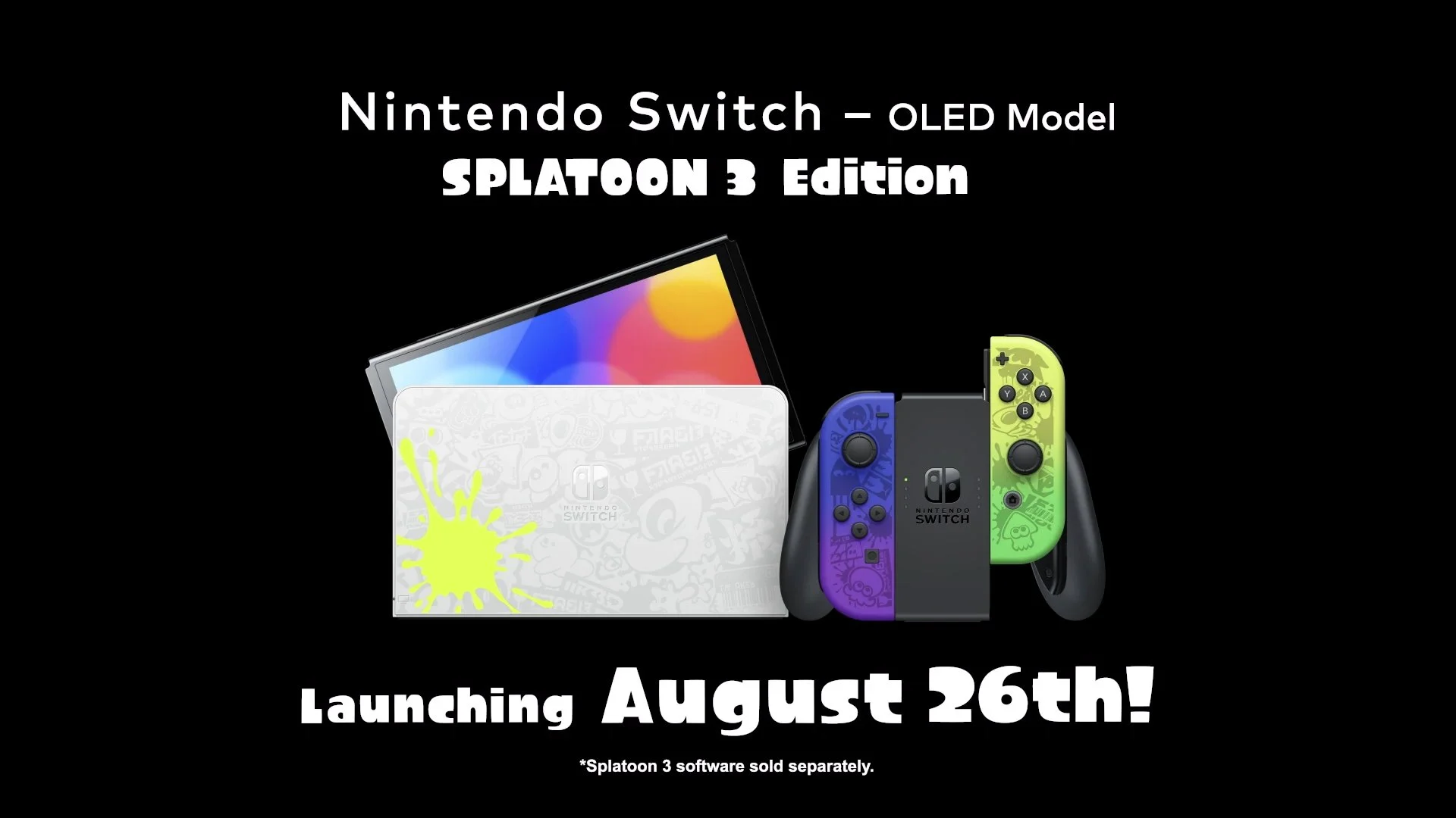  Nintendo Switch OLED Splatoon 3 Console