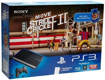 Sony PlayStation 3 Super Slim Move Street Cricket II Bundle