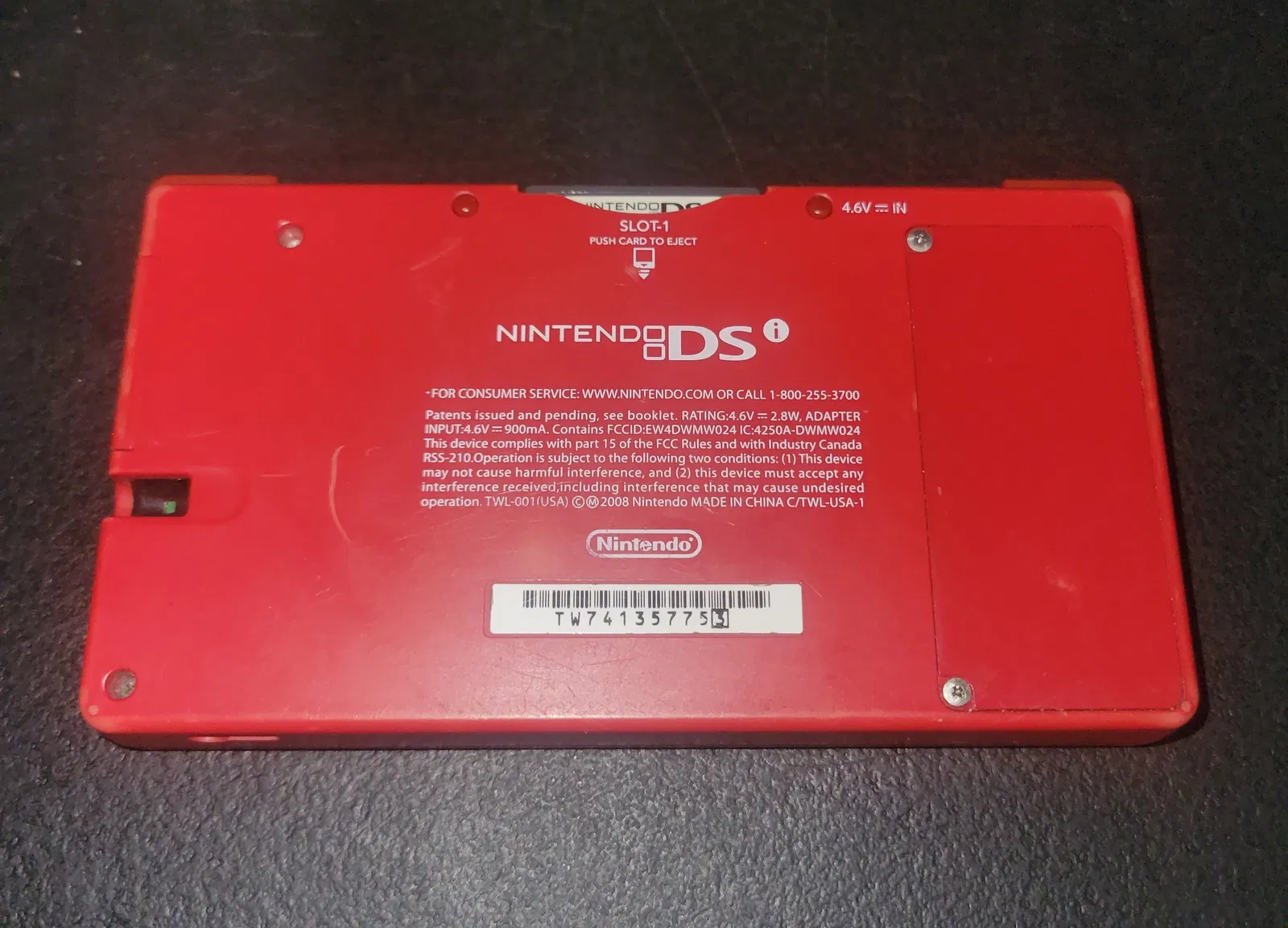 Nintendo DSi Matte Red Console - Consolevariations