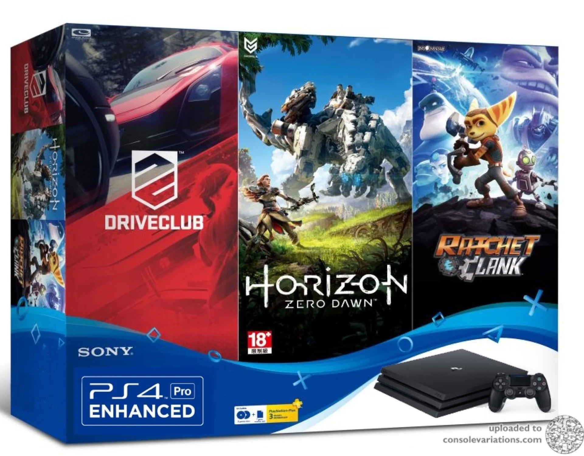  Sony PlayStation 4 Pro Driveclub + Horizon + Ratchet &amp; Clank Bundle