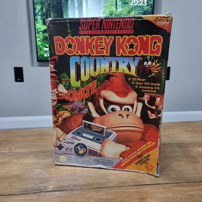 SNES Donkey Kong Country Crate Console