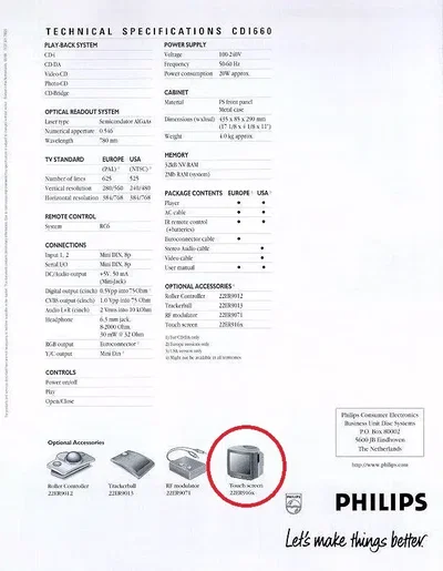 Phillips CD-I  Touchscreen