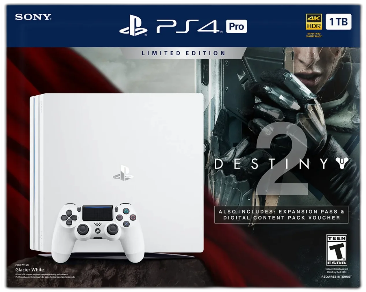  Sony PlayStation 4 Pro Destiny Glacier White Bundle [NA]