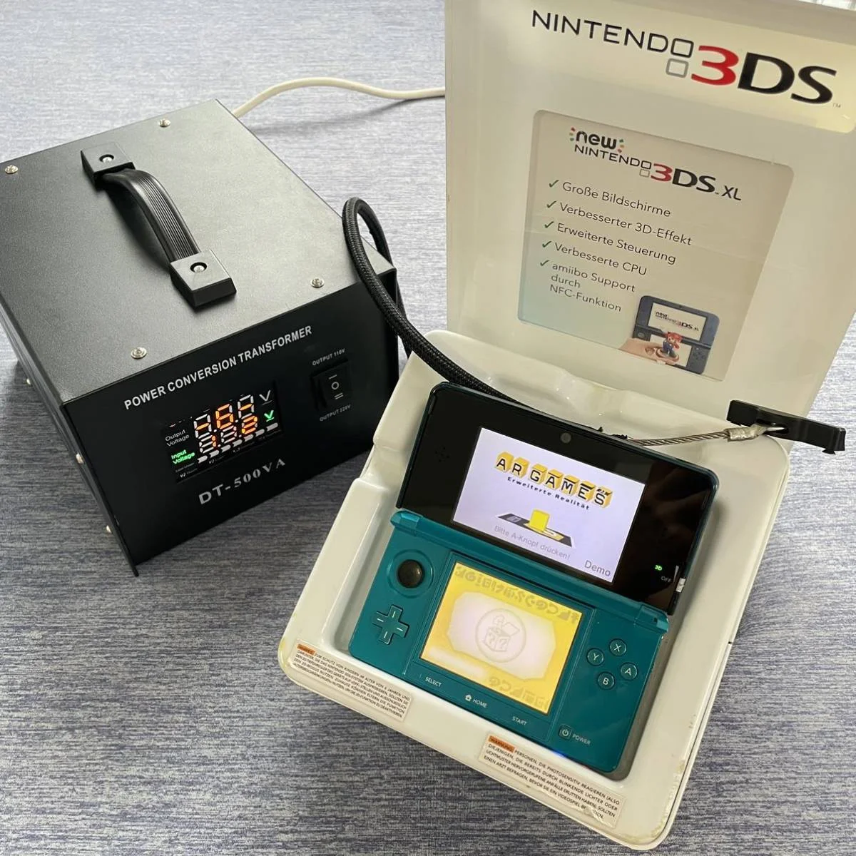  Nintendo 3DS Micro Display Aqua Blue Kiosk