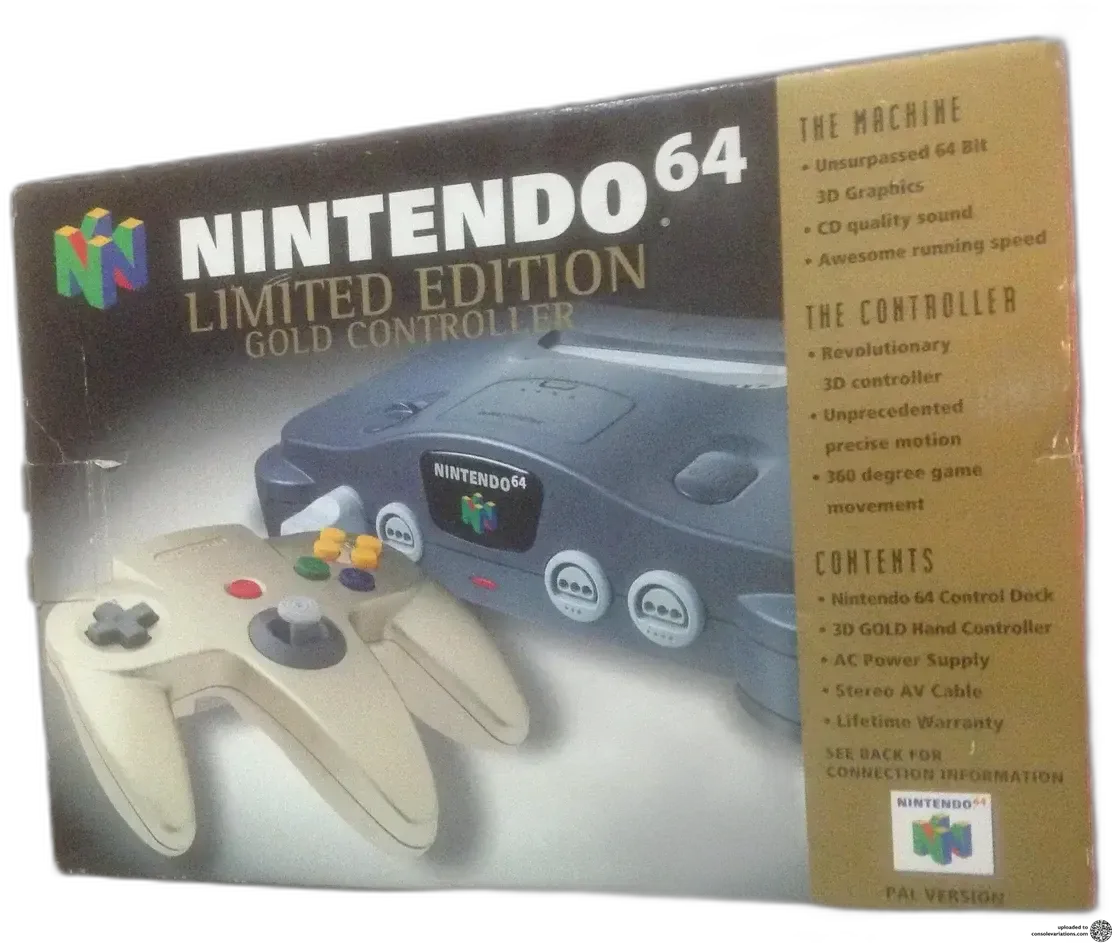 Nintendo 64 Gold Controller Bundle [UK] - Consolevariations