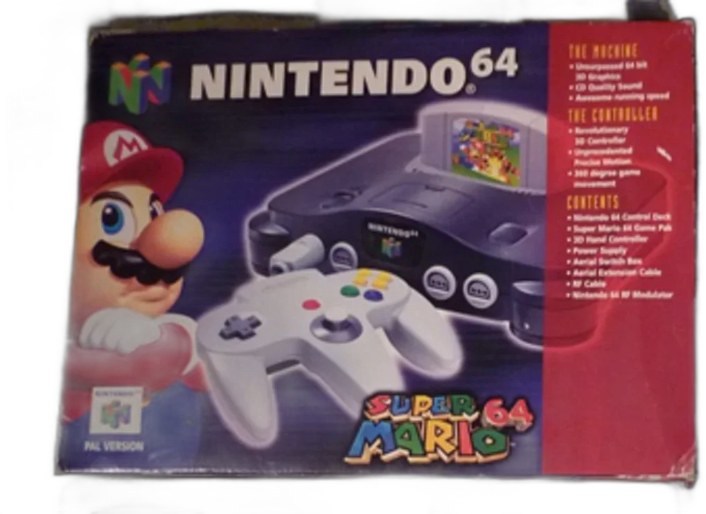  Nintendo 64 Super Mario Blue Sleeve Bundle