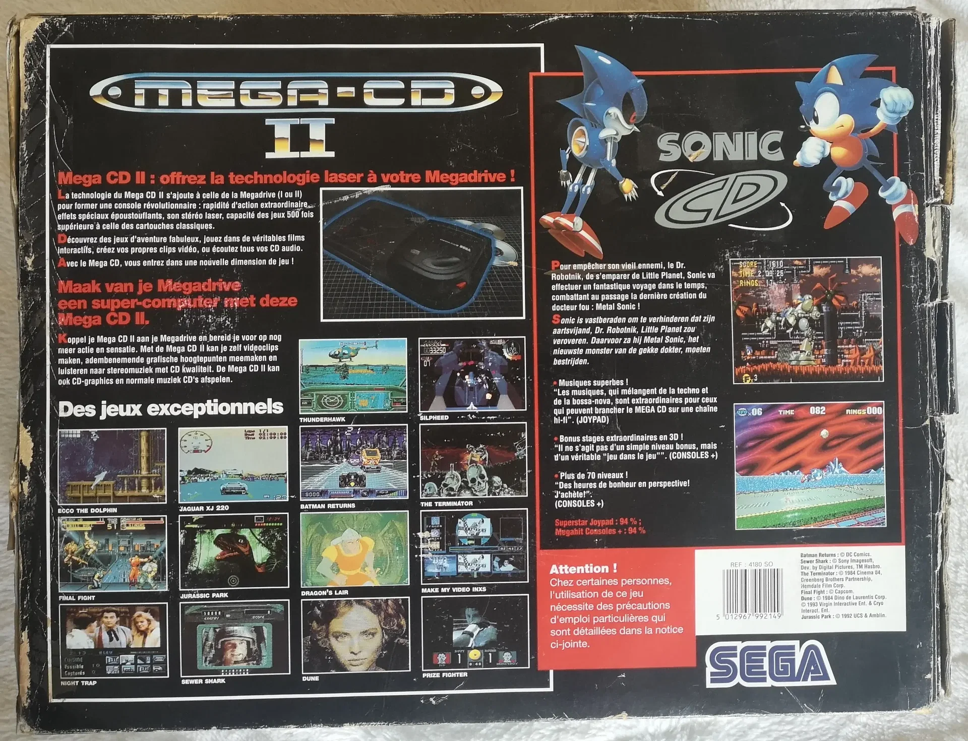 Consolevariations - Sega Mega CD Road Avenger + Sonic CD Bundlew
