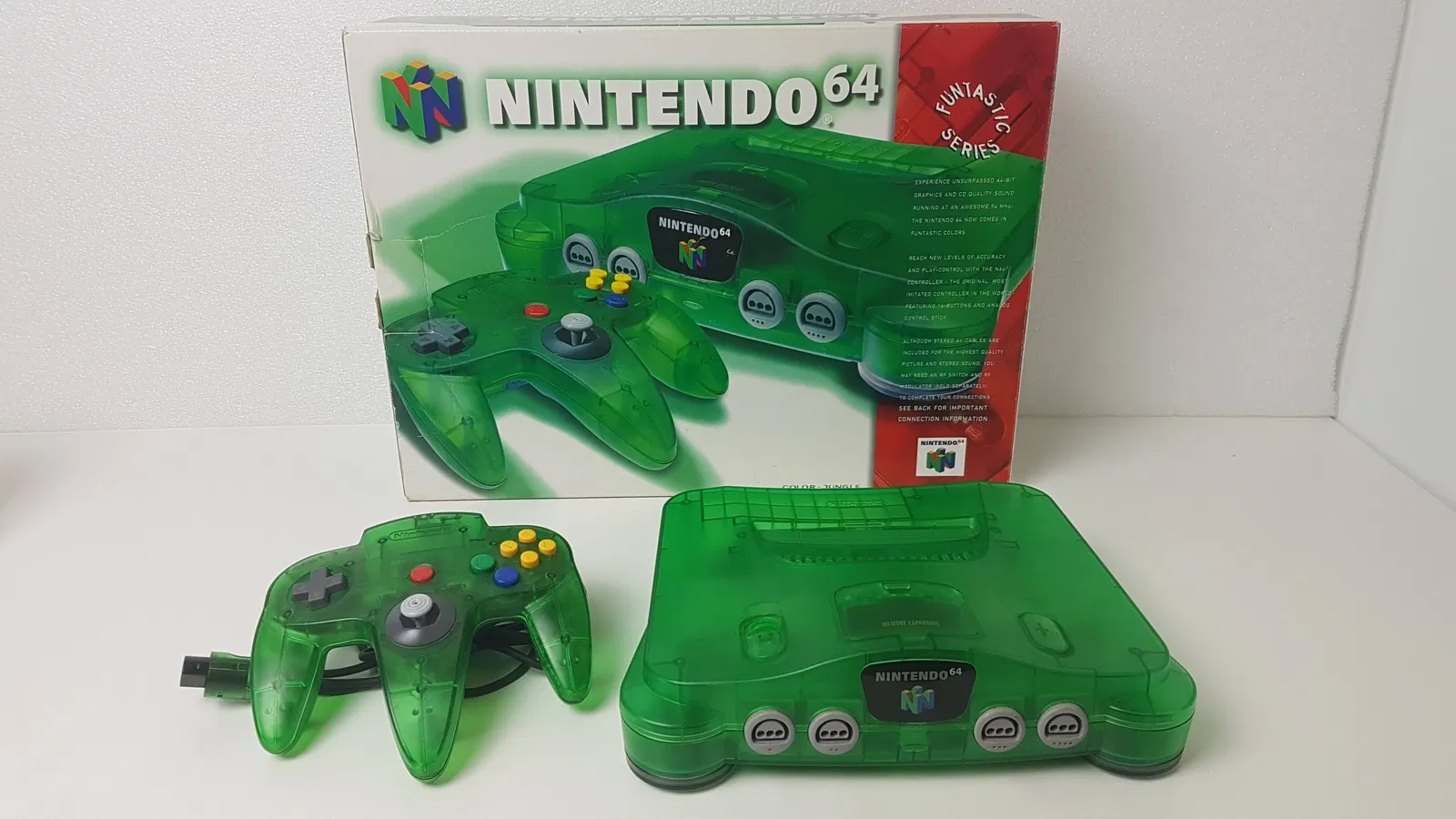 nintendo 64 green console