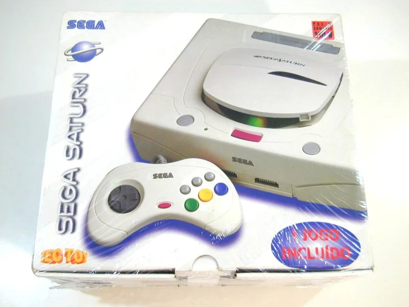  Tectoy White Sega Saturn 1 Game Bundle