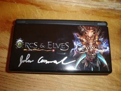 Nintendo DS Lite Orcs and Elves Signed Console