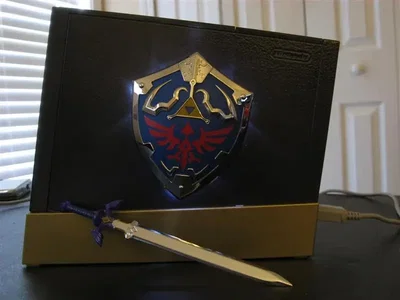 Nintendo Wii Master Sword & Shield Crest Console