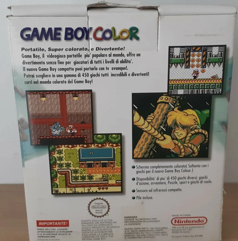  Nintendo Game Boy Color Teal Console [IT]