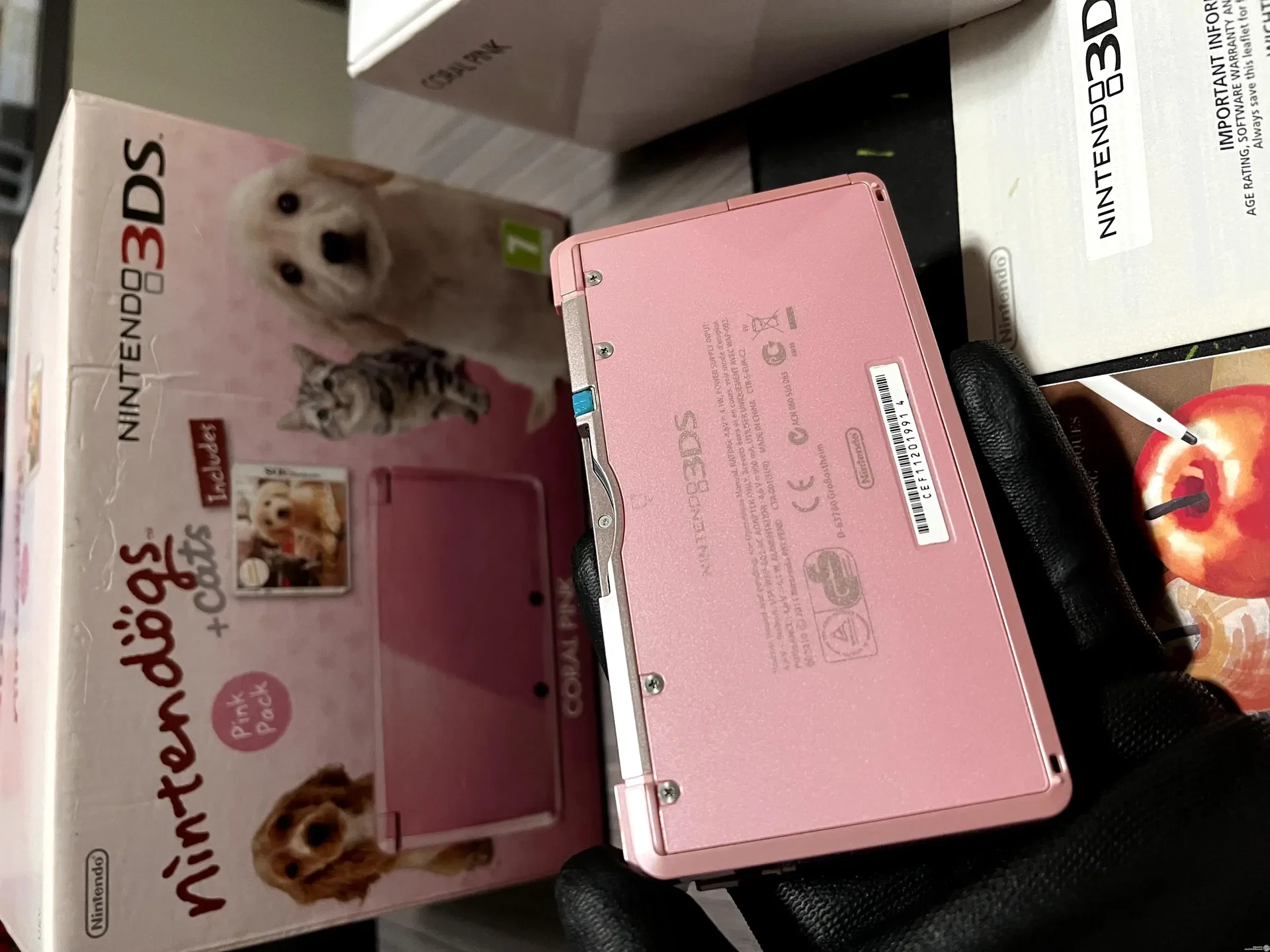 Consolevariations - Nintendo 3DS Coral Pink Nintendogs Bundle