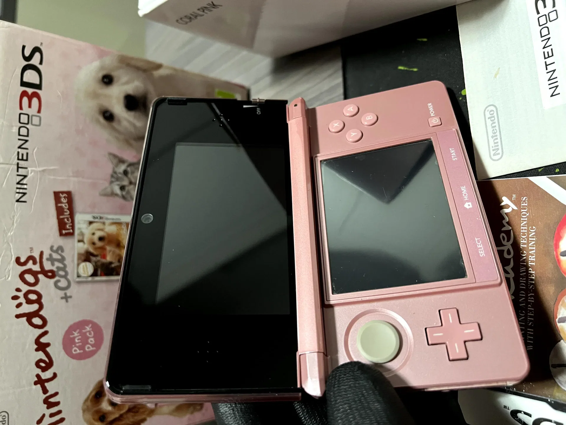 Consolevariations - Nintendo 3DS Coral Pink Nintendogs Bundle Consolevariations - Nintendo 3DS Coral Pink Nintendogs Bundle