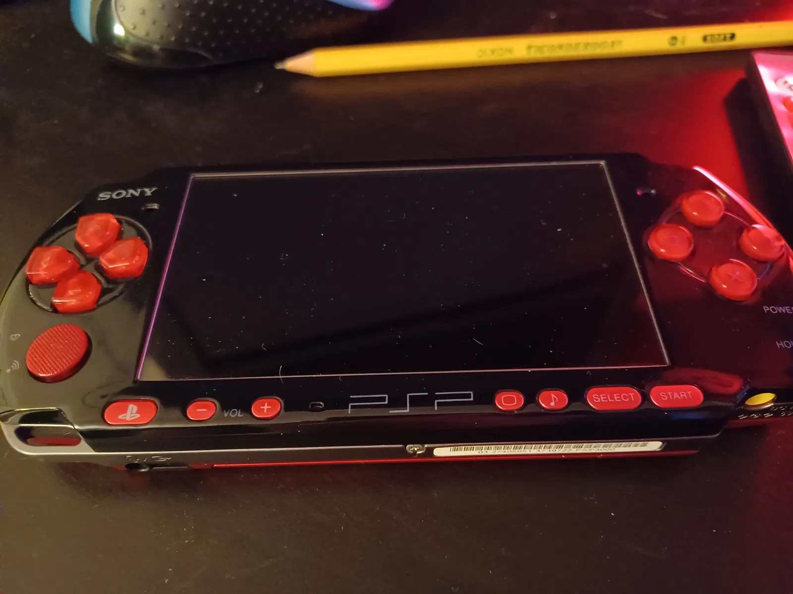 Sony PSP 3000 Black and Red Console - Consolevariations