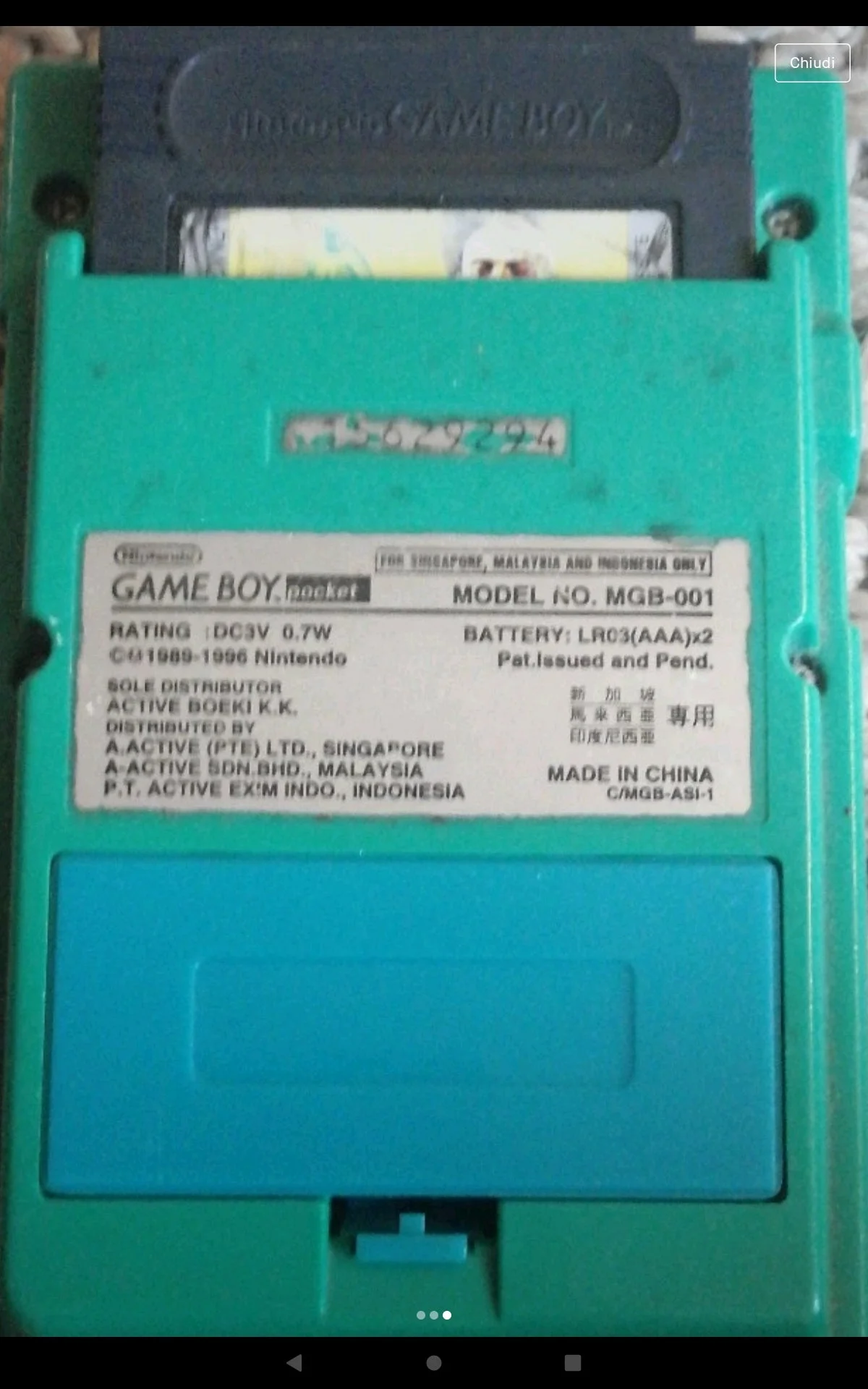 Nintendo Game Boy Pocket Green Console [SIJORI]