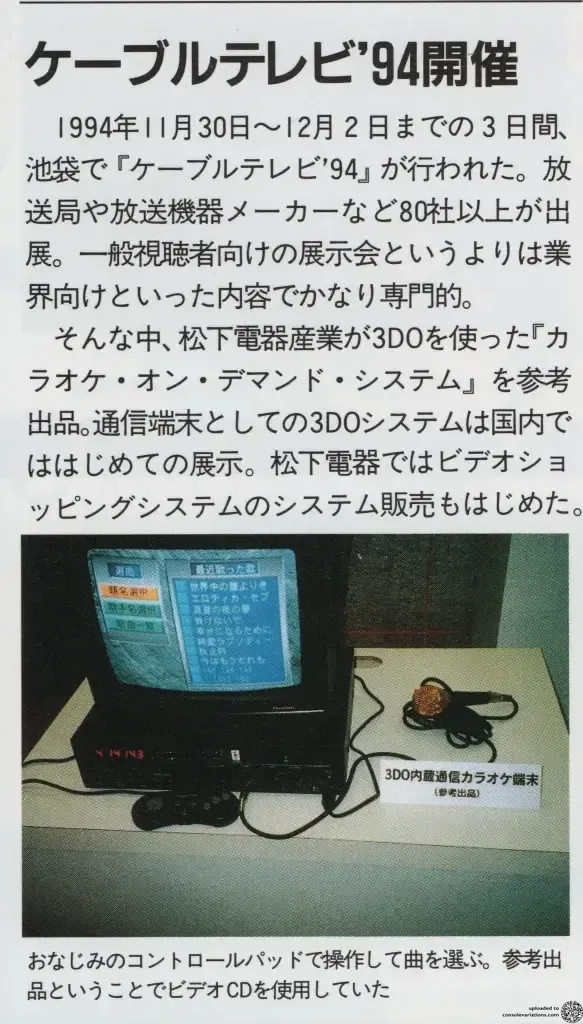 Panasonic 3DO Overview - Consolevariations