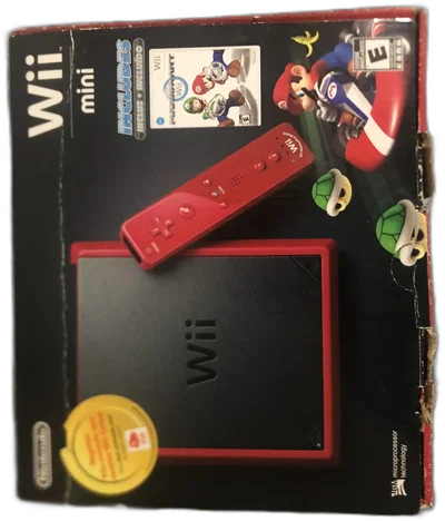 Nintendo Wii Mini Mario Kart Bundle +  Club Nintendo Sticker Bundle
