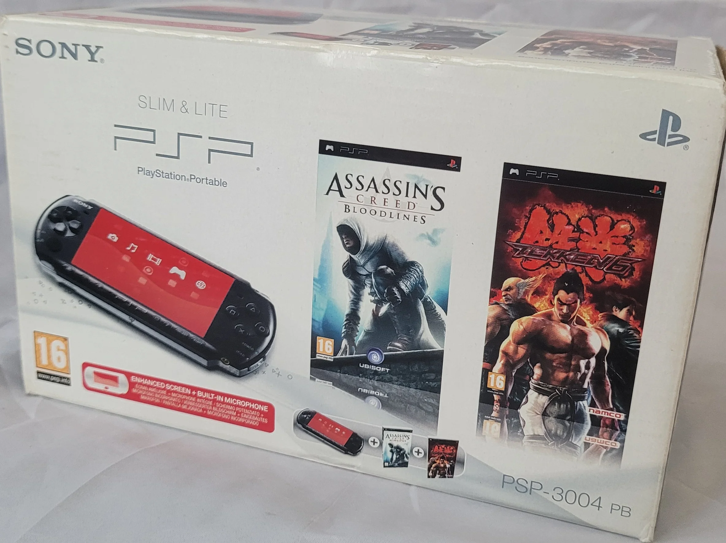  Sony PSP 3004 Assassins Creed Blodlines + Tekken 6 Bundle