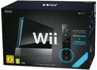 Nintendo Wii Sports Resort + Wii Sports black Bundle