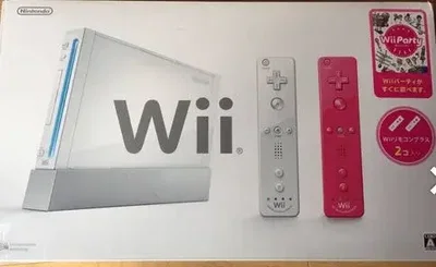 Nintendo Wii Party + Pink Wiimote White Bundle