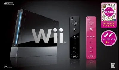 Nintendo Wii Party + Pink Wiimote Bundle