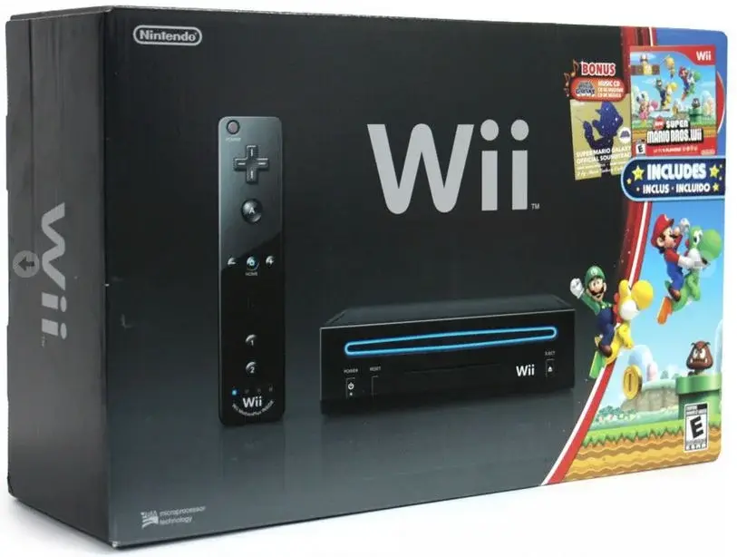 Consolevariations - Nintendo Wii New Super Mario Bros. Black Bundle