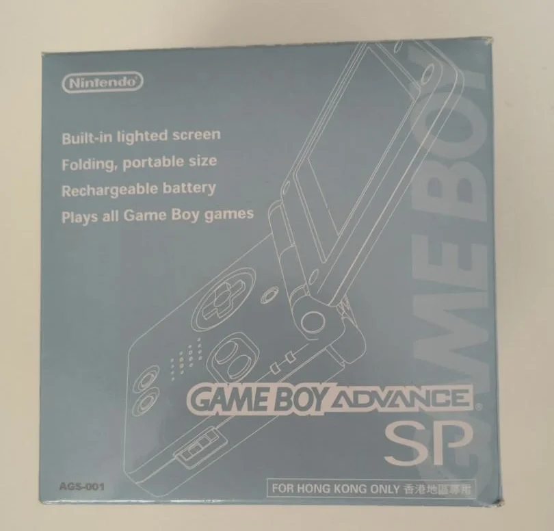 GameBoy Advance Nintendo GBA SP Japan Console Handheld AGS001 PEARL BLUE.