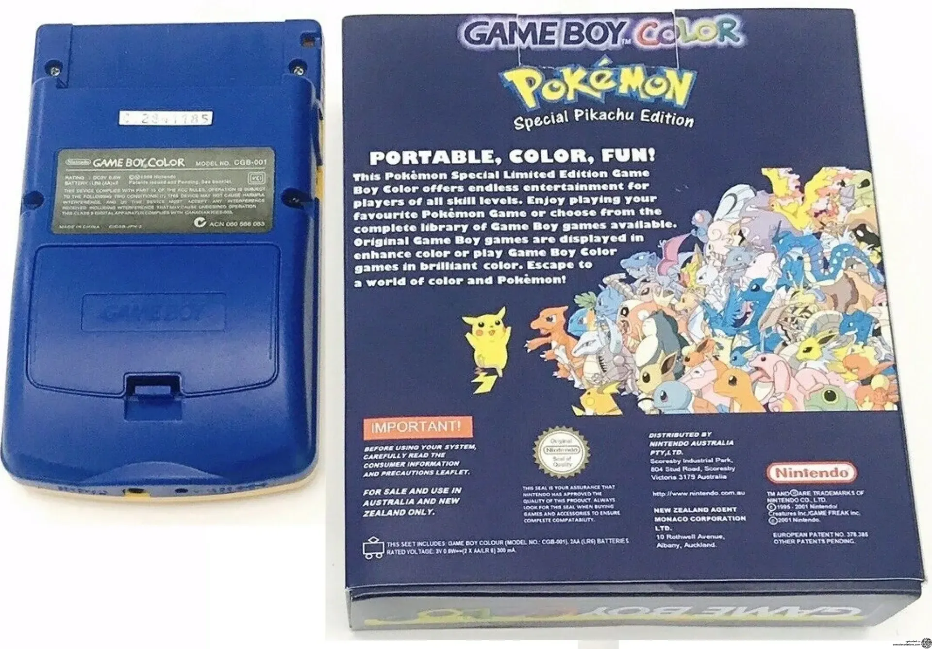 Consolevariations - Nintendo Game Boy Color Pokemon Console [AUS
